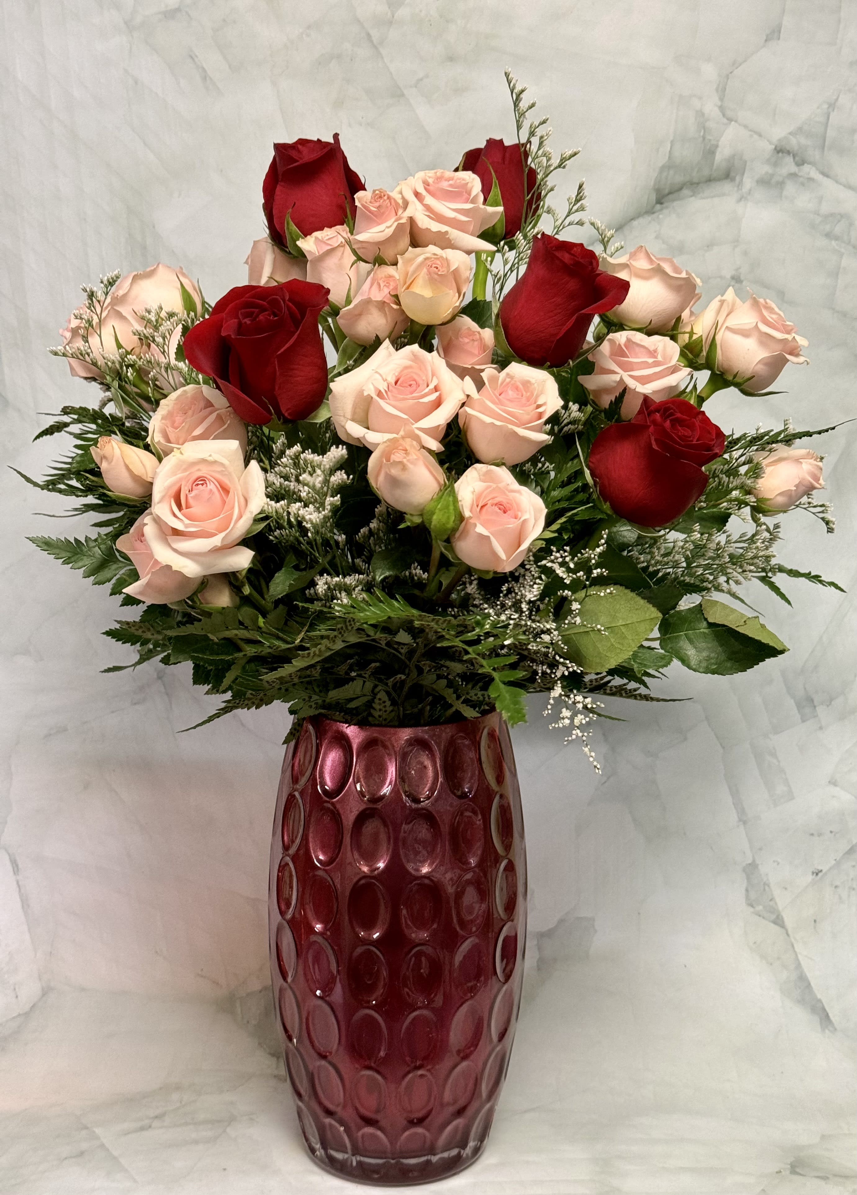 Love Always - This is for the special person that you not only love now, but always. Keep your love around always with this breathtaking show stopper. This gorgeous arrangement includes classic Roses and we use Spray Roses to fill in the gaps. Roses are the perfect symbol for love. 