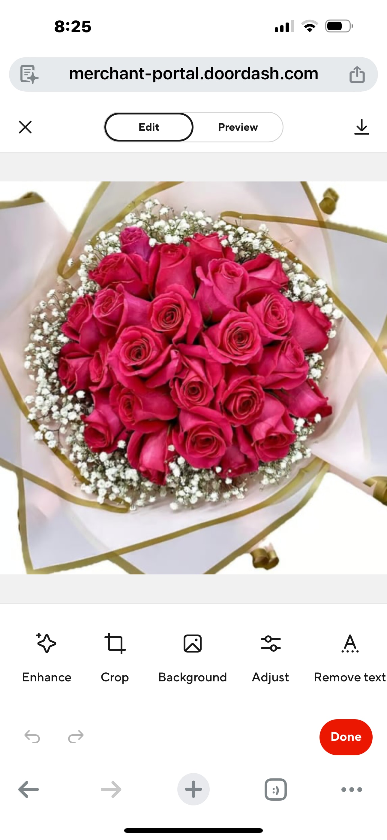 DARK PINK R5OSES  on sale before was 74 now Is  - Red, white and blue is a classic combo. Send a thank you present after being invited to a bbq on Memorial Day weekend, Labor Day, Fourth of July or just send a gift to your patriotic friend.  APPROXIMATE DIMENSIONS 14" W X 14" H