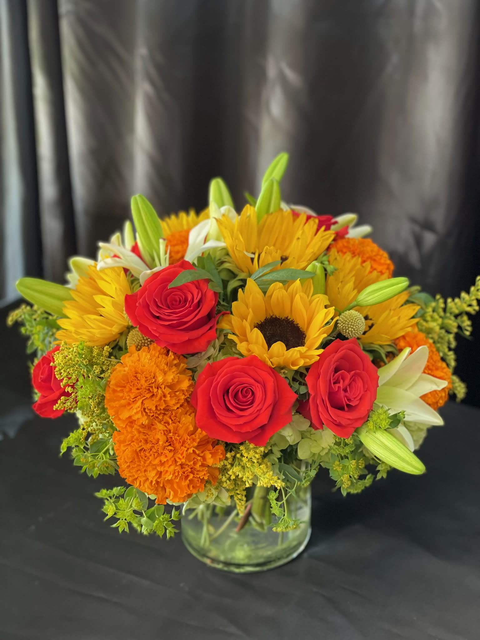 Free Fallin - A beautiful European style fall arrangement