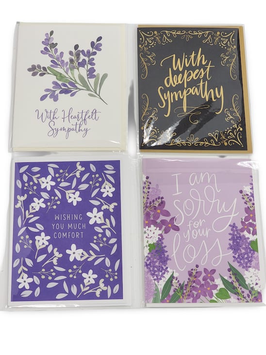 Sympathy Handwritten Greeting Cards - Exact card may differ. One of our staff will hand write the card message into card. Please leave card message in the card message or special instructions section. 