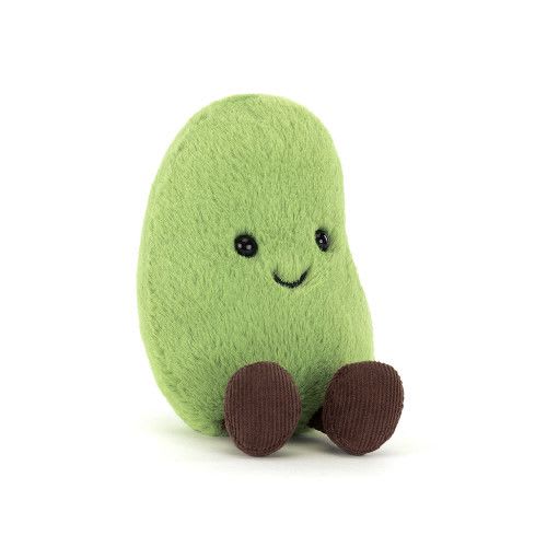 Jellycat Soyella Edamame Bean - Amuseables Soyella Edamame Bean is the spirited cousin of Amuseables Bean. When these two meet, the energy skyrockets. She’s sleek, strong and just a touch faster than him, always ready to turn a stroll into a sprint and a giggle into a game.  Competitive? Absolutely. But her younger cousin’s sunny outlook keeps Soyella grounded, nudging her to laugh at herself and kick back when she gets too focused on winning.  Together they prove life’s best when shared... and not taken too seriously.