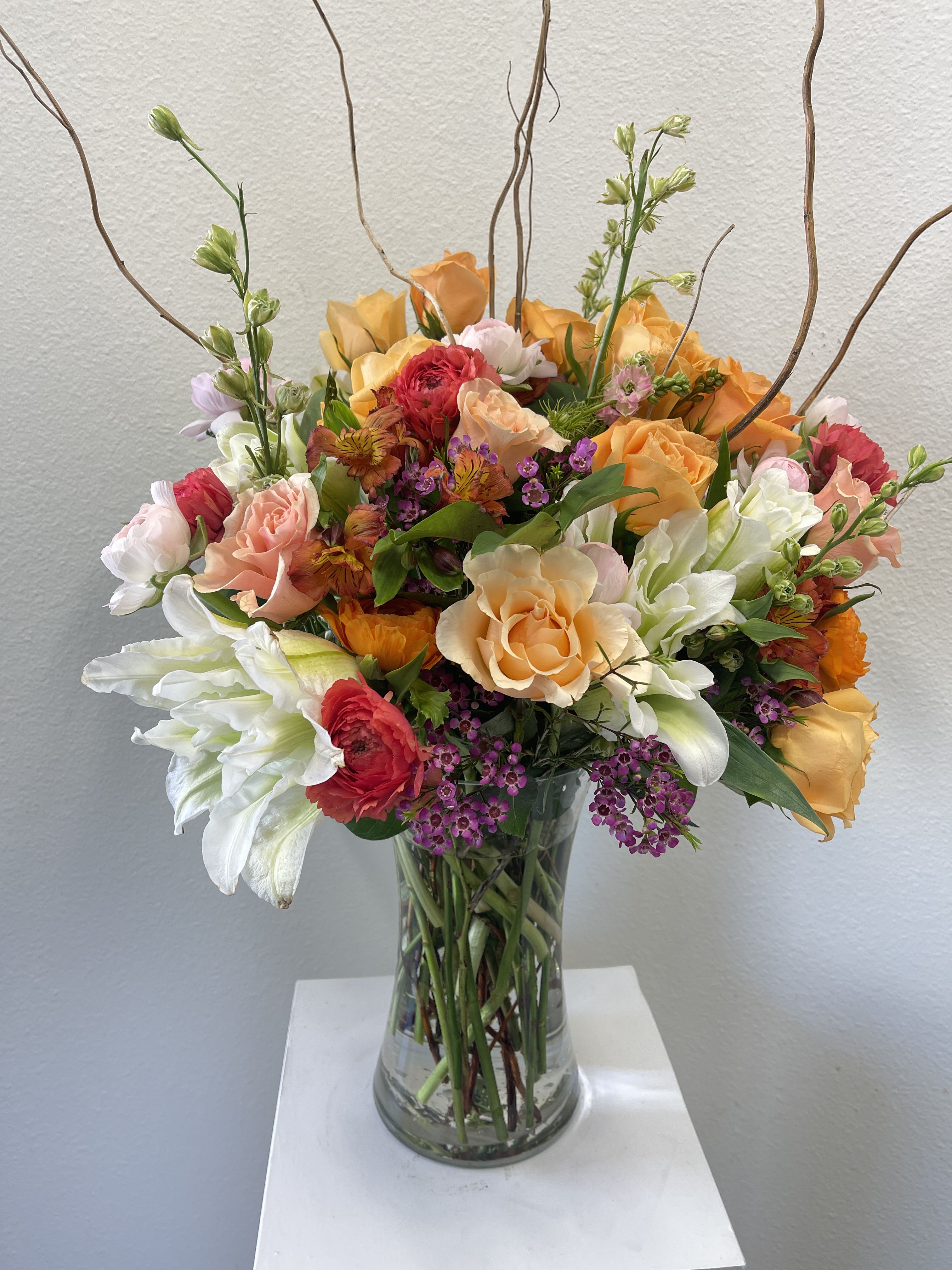 Bonsall Morning - This fresh, crisp arrangement reminds me of a Bonsall Morning.