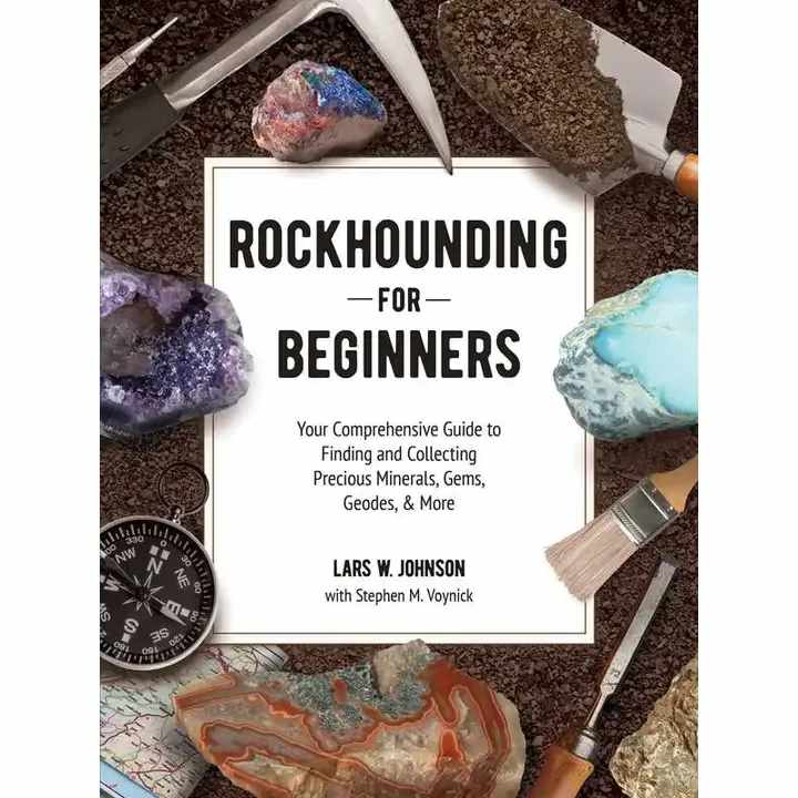 Rockhounding For Beginners  - Go on an outdoor treasure hunt and enjoy all nature has to offer with this field guide to rockhounding, perfect for armchair geologists or anyone headed out on an adventure!  Geology meets treasure hunting with this field guide to rockhounding! If you’ve ever kept an interesting rock or shell, bought a polished stone from a gift shop, or even just enjoyed a ’gram of a really cool crystal, congratulations! You’ve already experienced a rockhounding adventure!   Rockhouding for Beginners shows you how to take your rockhounding to the next level, providing everything you need to know from tips for finding local sources for really cool finds to techniques for safely cleaning, cutting, polishing, and caring for the best samples. Complete with full-color photos to help you identify each rock and mineral. 