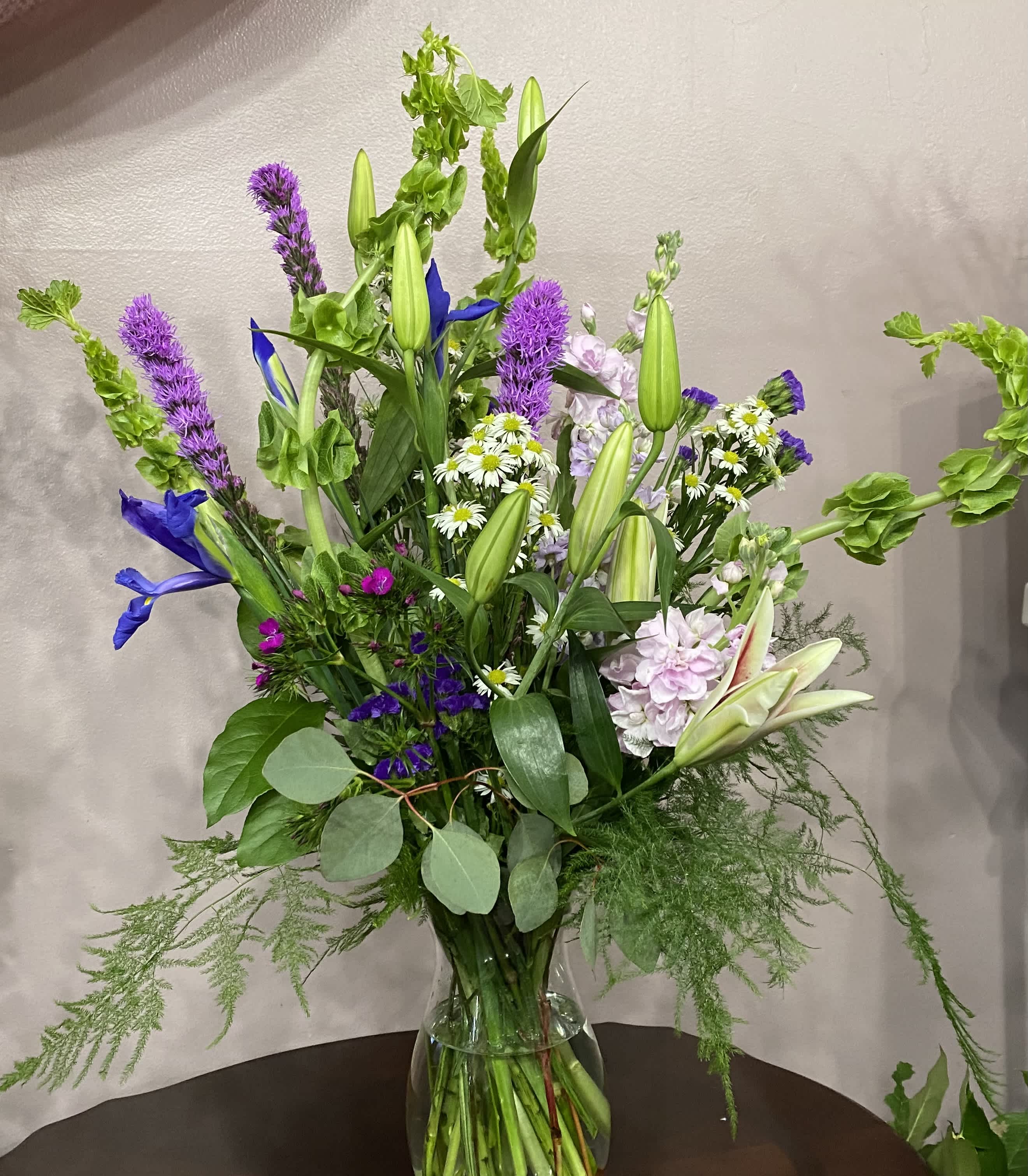 Stargazer Garden - Our freshest collection of 'Stargazer' lilies, bells of Ireland, irises and more. Simply heavenly!