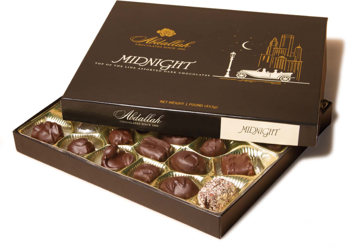 Abdallah Large Midnight Dark Chocolate - 15 oz. 