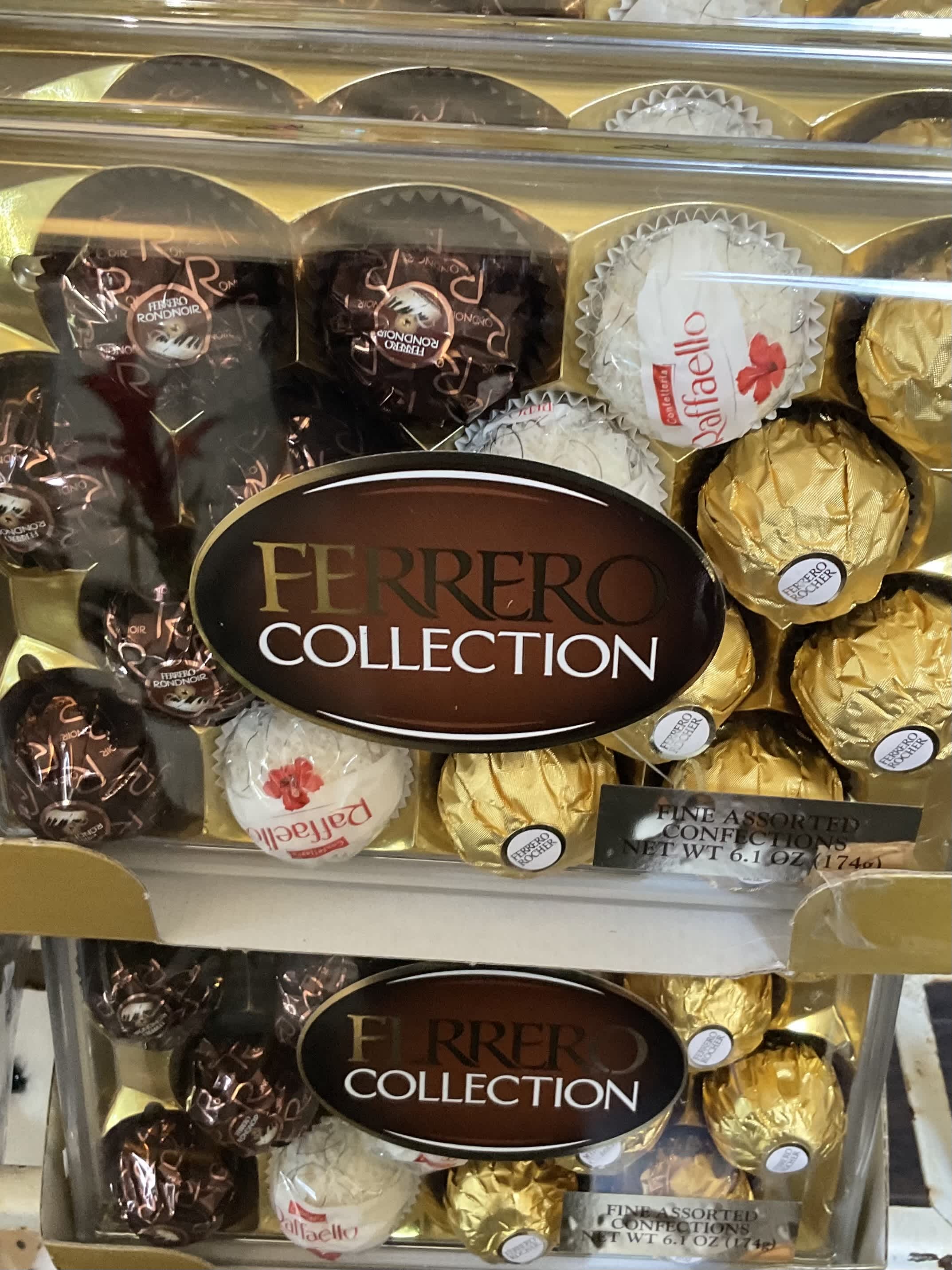 Ferrero Collection assorted chocolates in gold and dark wrappers