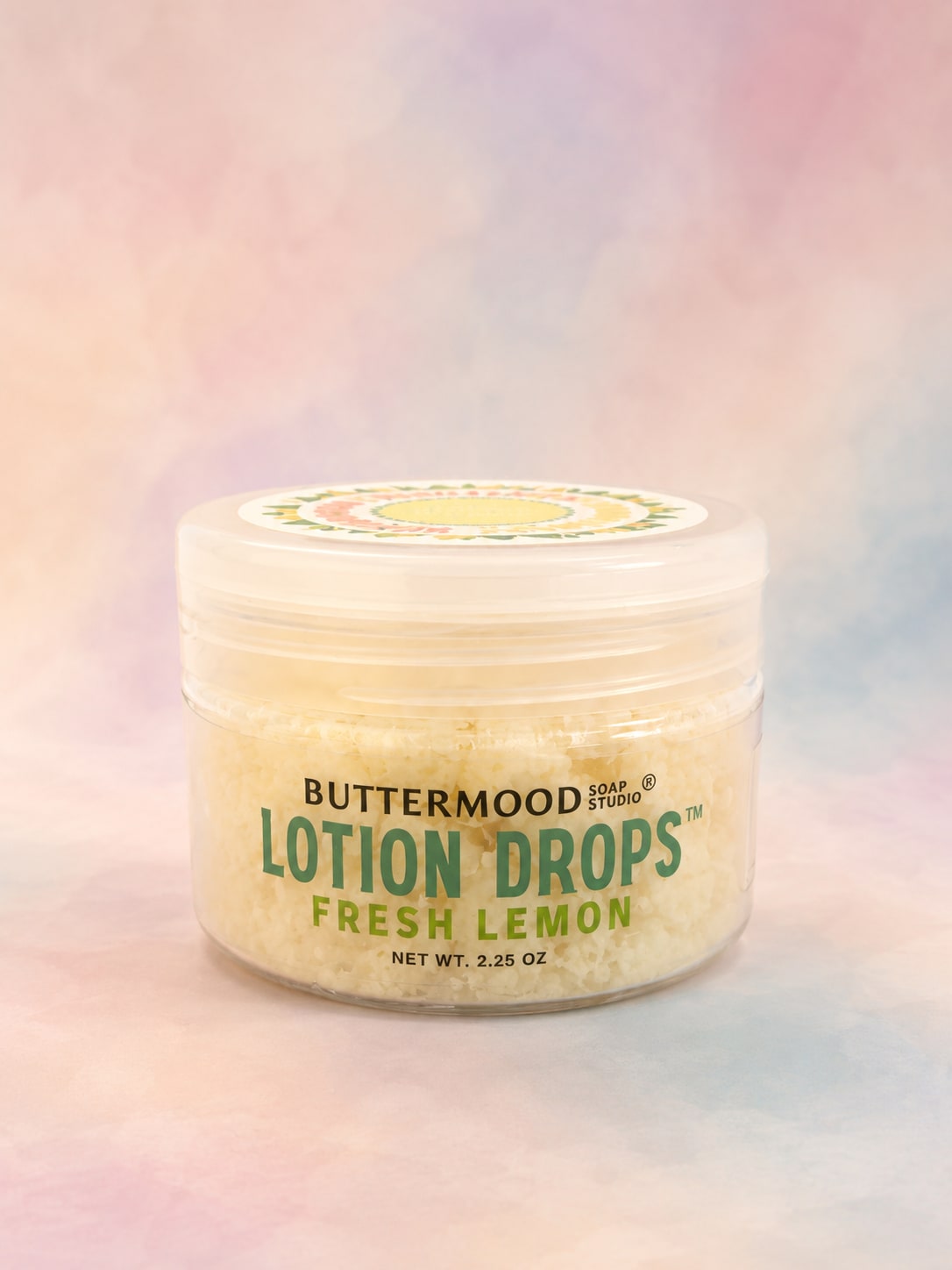 Jar of Buttermood Lotion Drops Fresh Lemon
