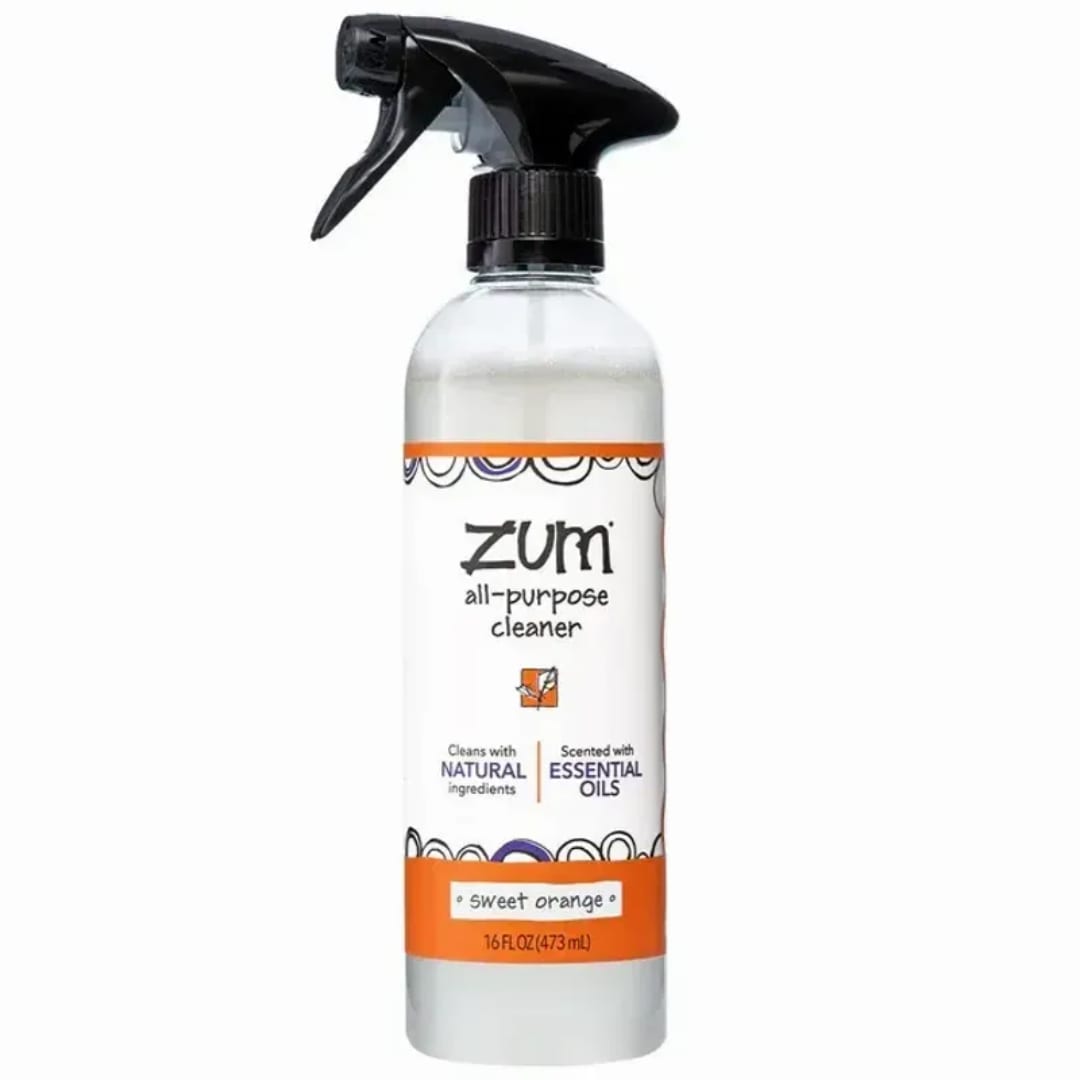 Bottle of ZUM all-purpose cleaner with a black spray nozzle