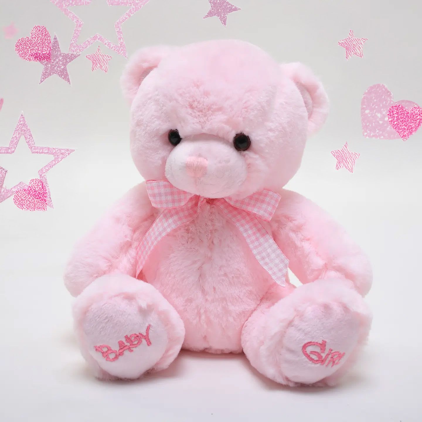 Plushie | Baby Girl Keepsake - 9" Baby GirlTeddy Bear Plushie