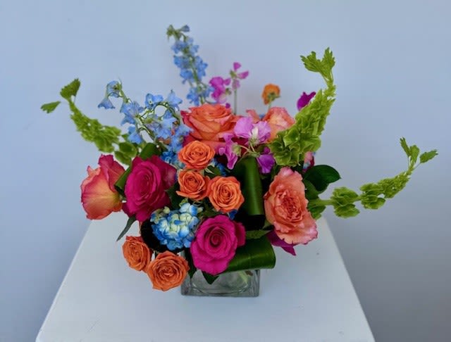 Paradise Punch - This bright a vivd arrangement packs quite a punch! Shown at premium.