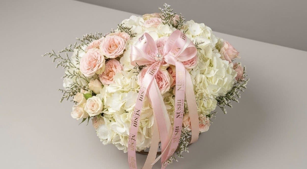 Forever My Love  - A timeless and elegant basket filled with fresh pink and white roses, thoughtfully arranged to honor the unconditional love of a mother. The soft, graceful colors symbolize warmth, care, and endless appreciation.