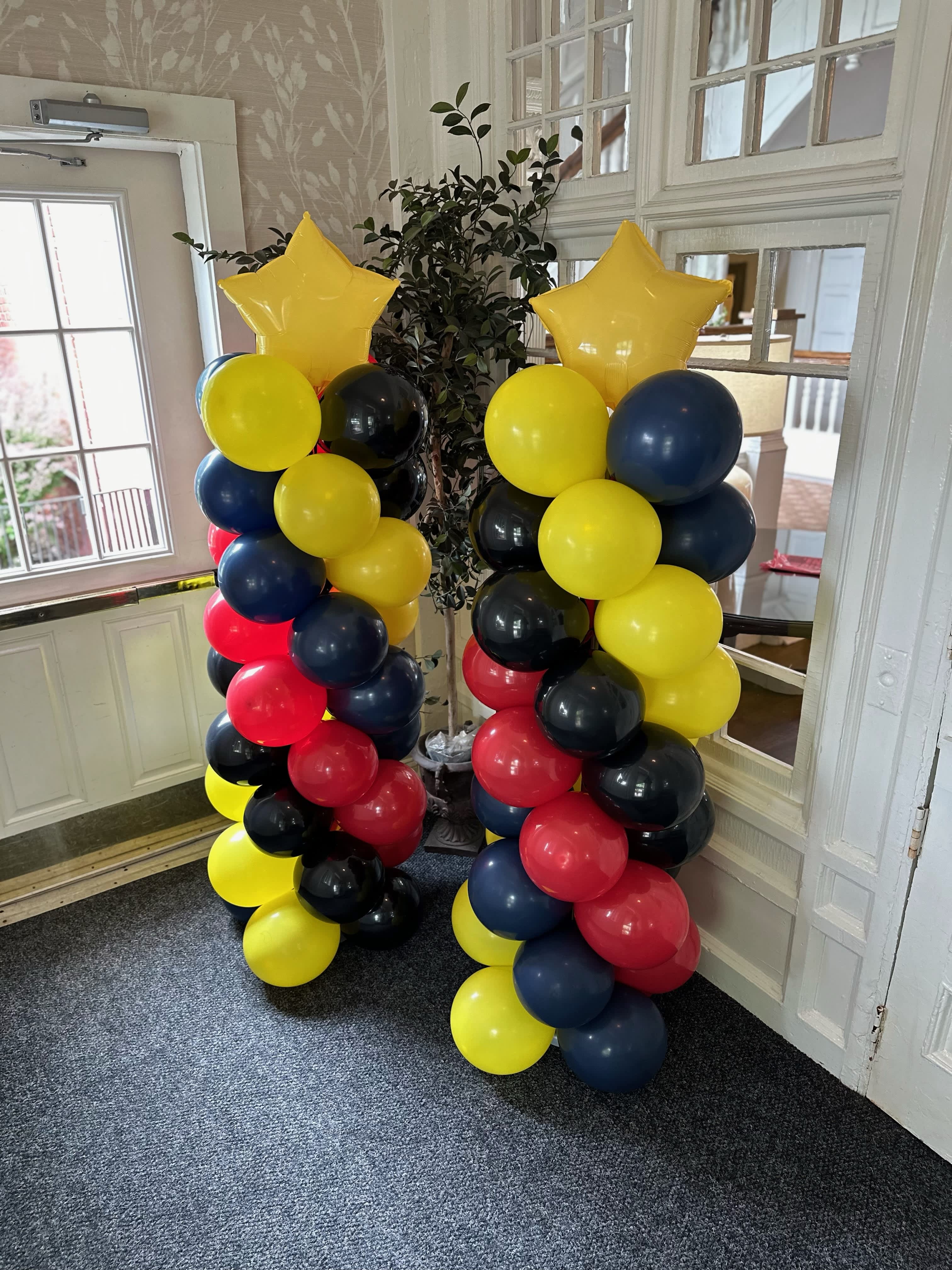 Balloon Tower - 6 foot collum of colorful globes, perfect for any celebration.