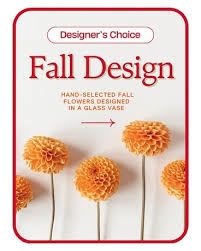 Designers Choice Fall Vase - Beautiful fall blooms designed in a vase! 