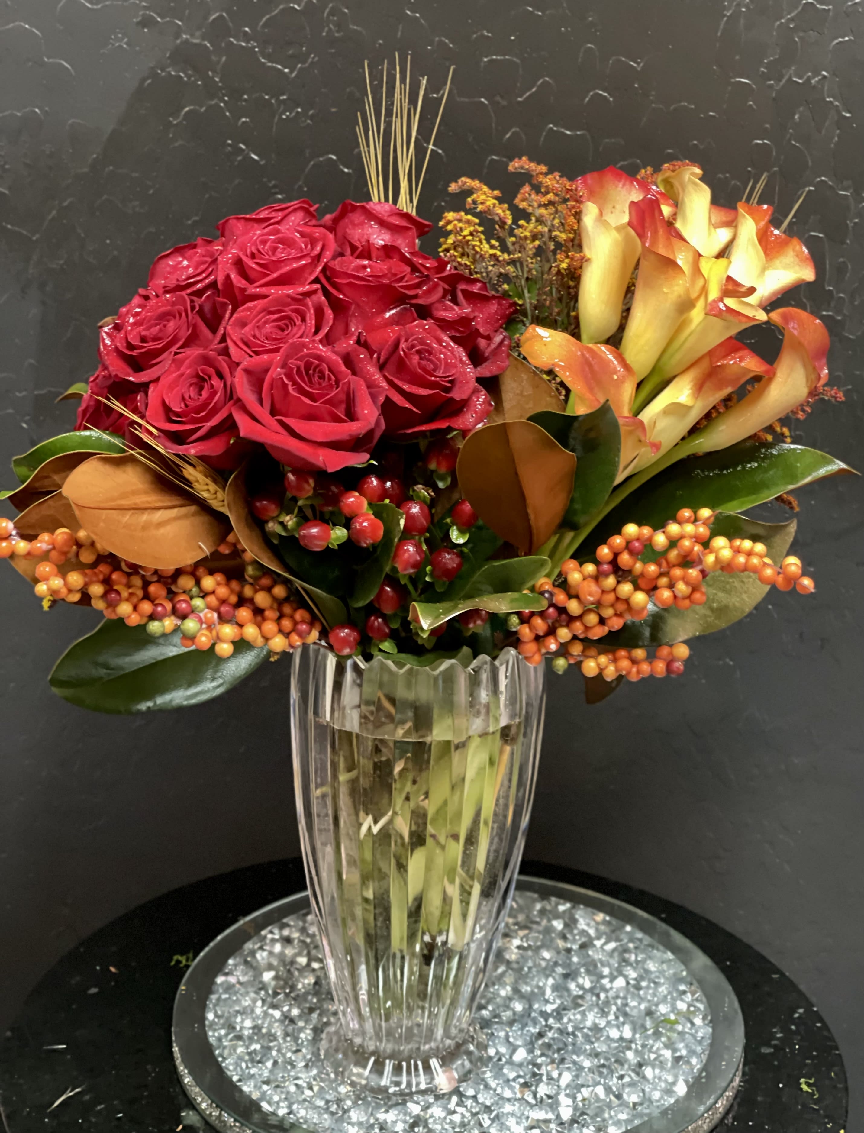 Calla Lily Harvest Bouquet - Calla Lily Harvest Bouquet Requires 24-48hr Lead-Time Shown in Deluxe Size