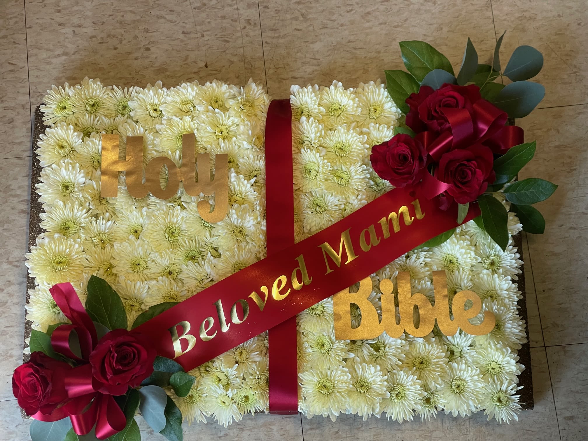 Bible Arrangement - This piece is made-to-order. Please call shop for availability.