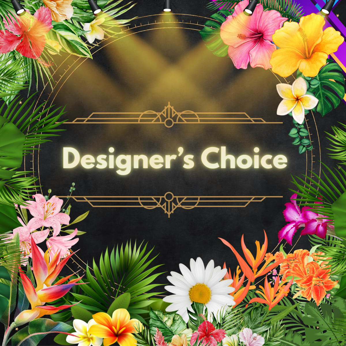 Bold Expressions Designer's Choice - Unique and modern, our Bold Expressions Designer's Choice showcases lush arrangements with striking personality. Expect tropical accents, artistic shapes, and a confident sense of style. 