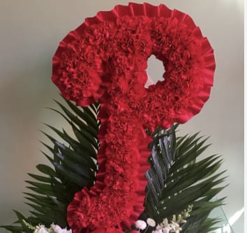 Custom Phillies "P" - Custom piece made with carnations