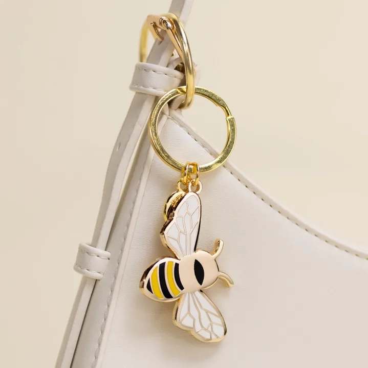 Purse Charms by Happily Plants - Gift her something that will constantly remind her that she is your queen bee! Can be hung it from keys, backpack, purse, or even dangle it from the car rearview mirror for an extra bit of decorative flair. measures 3.8" tall x 2.5" wide.