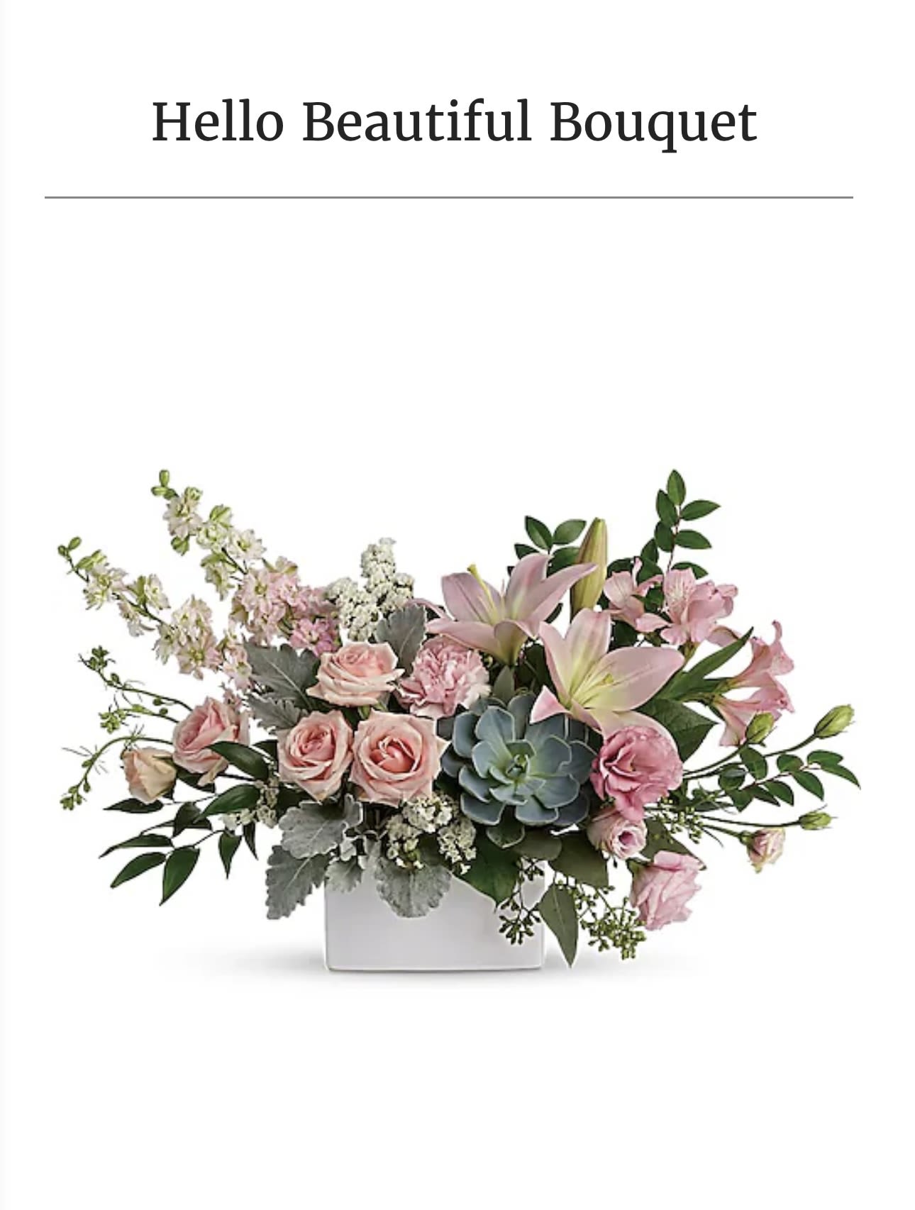 Hello Beautiful bouquet  - This is a warm and tender bouquet for any occasion.