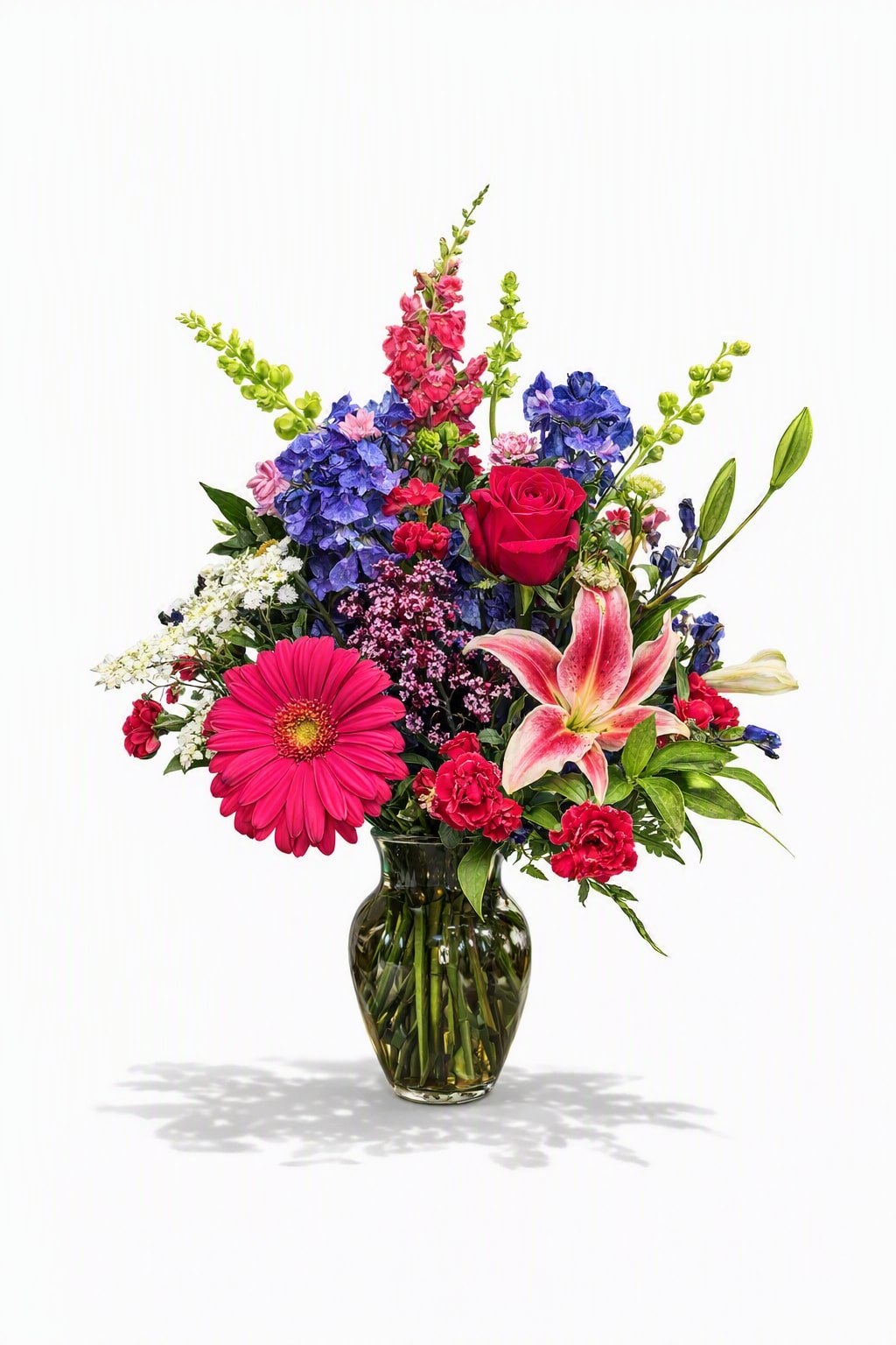 To My Love Bouquet - Flowers will never compare to her, but this grand bouquet comes close. Warm romantic jewel tone colors makes for a romantic way to show your care and love for any special person in your life. Created using the best of those flowers that we have today, our designers will work to create a special expression of love and care.