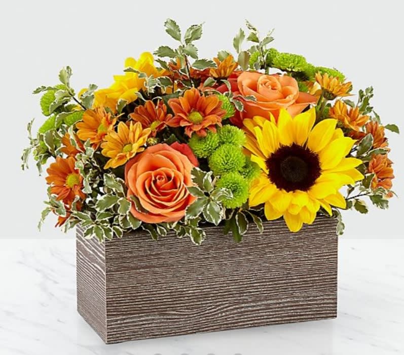Box Fall Arrangement  - Lovely Box Fall Arrangement.