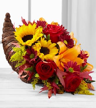 Harvest Charm - Cornucopia of Fall - This vibrant Cornucopia of Fall is the perfect fall gift. Filled with all the colors of fall and delivered by Granbury's #1 Florist Town and Country Floral