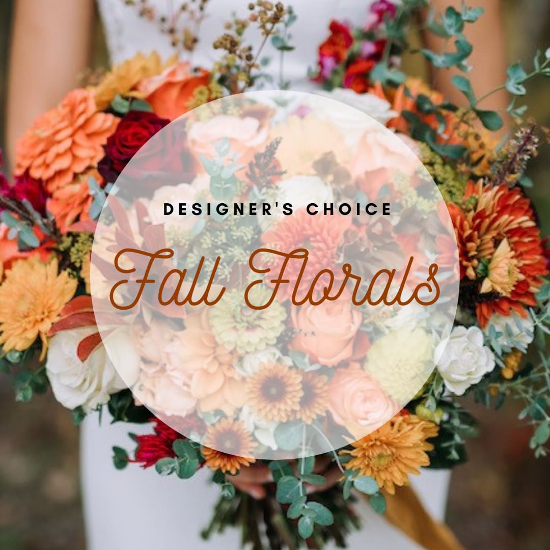 Large mixed bouquet of orange, peach, red, and white flowers