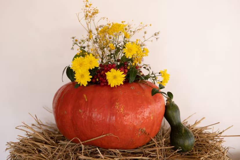 How to Make a Beautiful Pumpkin Flower Arrangement
