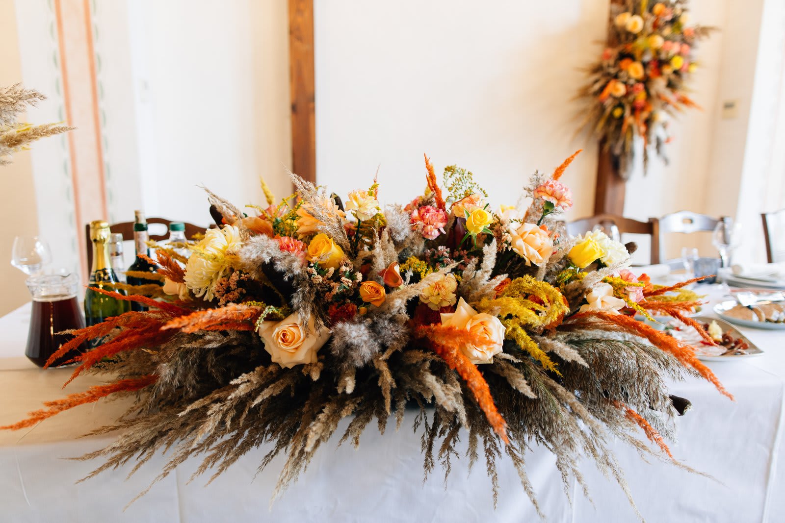 Autumn flowers for a Thanksgiving centerpiece