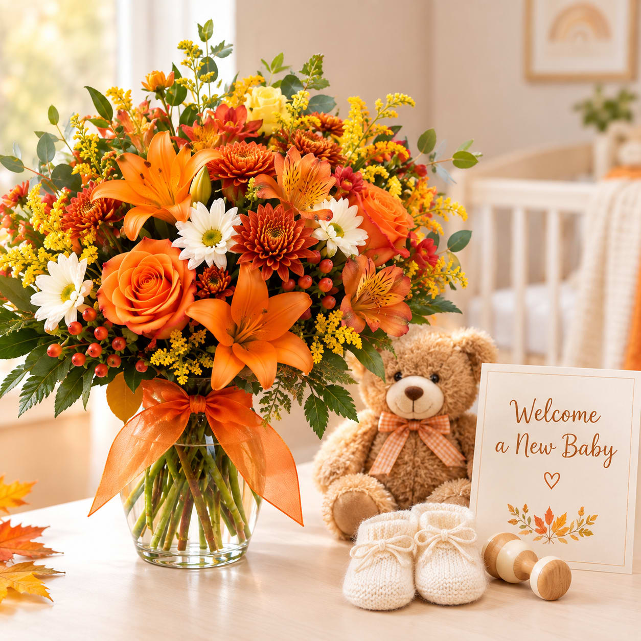 Baby welcome fall flower 