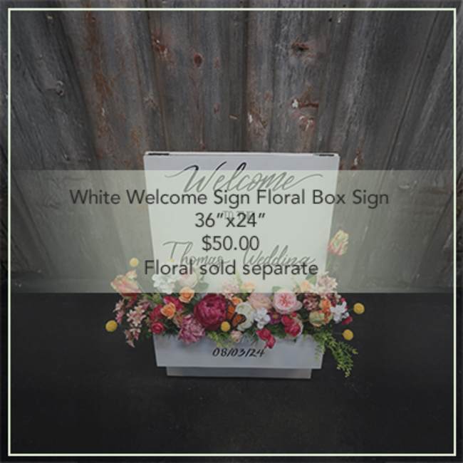 Flower Mill White Floral Box Wedding Rental