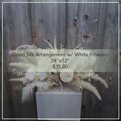 Flower Mill Dried Wedding Floral arrangement rental