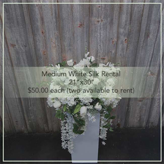 Flower Mill Medium White Silk Wedding Rental