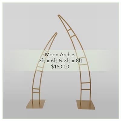 Flower Mill - Gold Moon Wedding Arch Rental