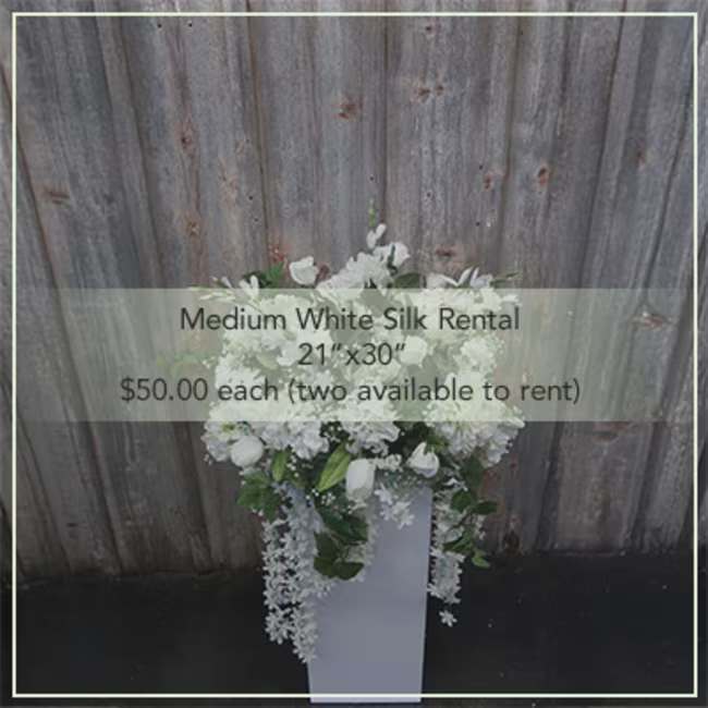 Flower Mill White SIlk Wedding Floral Rental