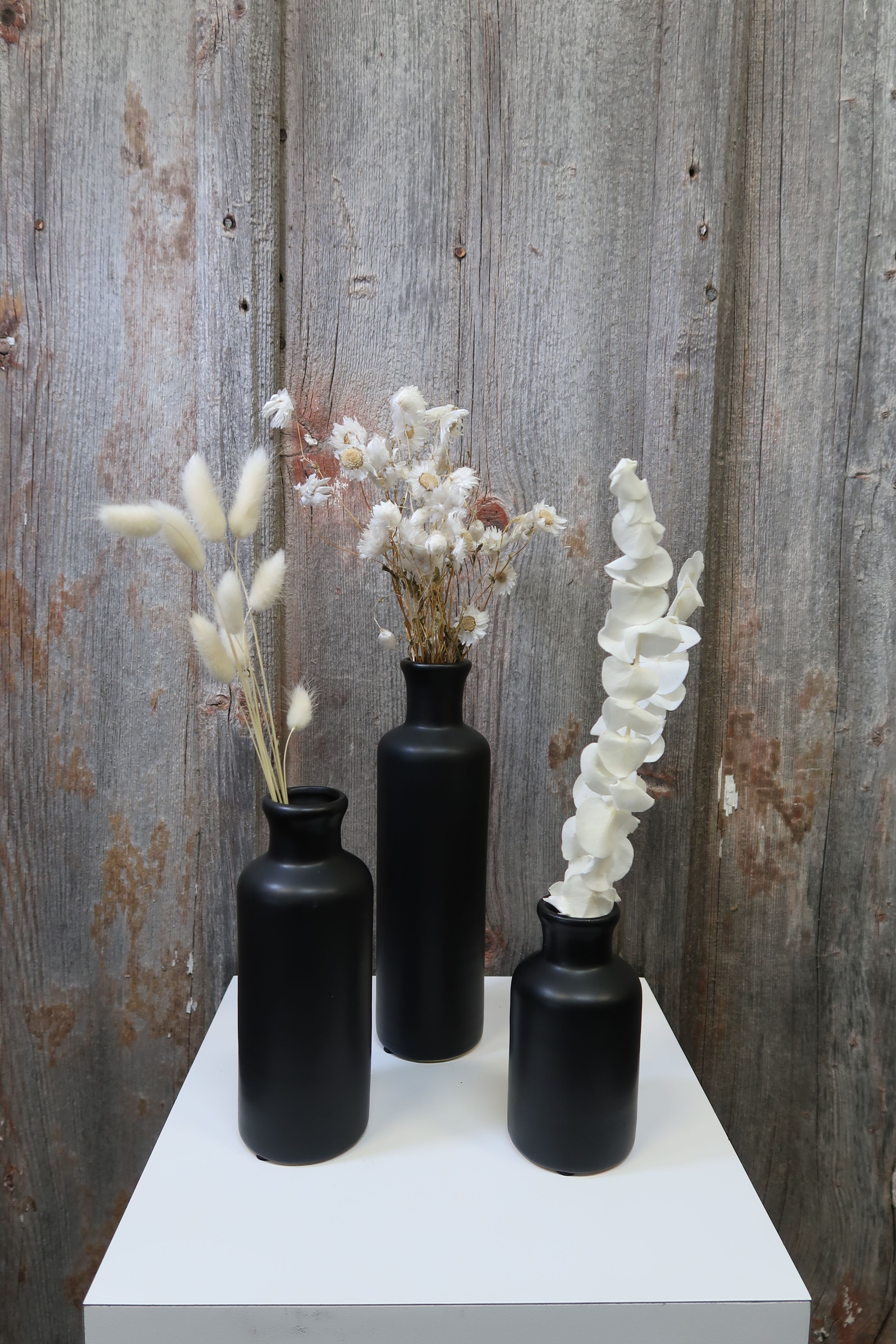 Matte Black Bud Vases