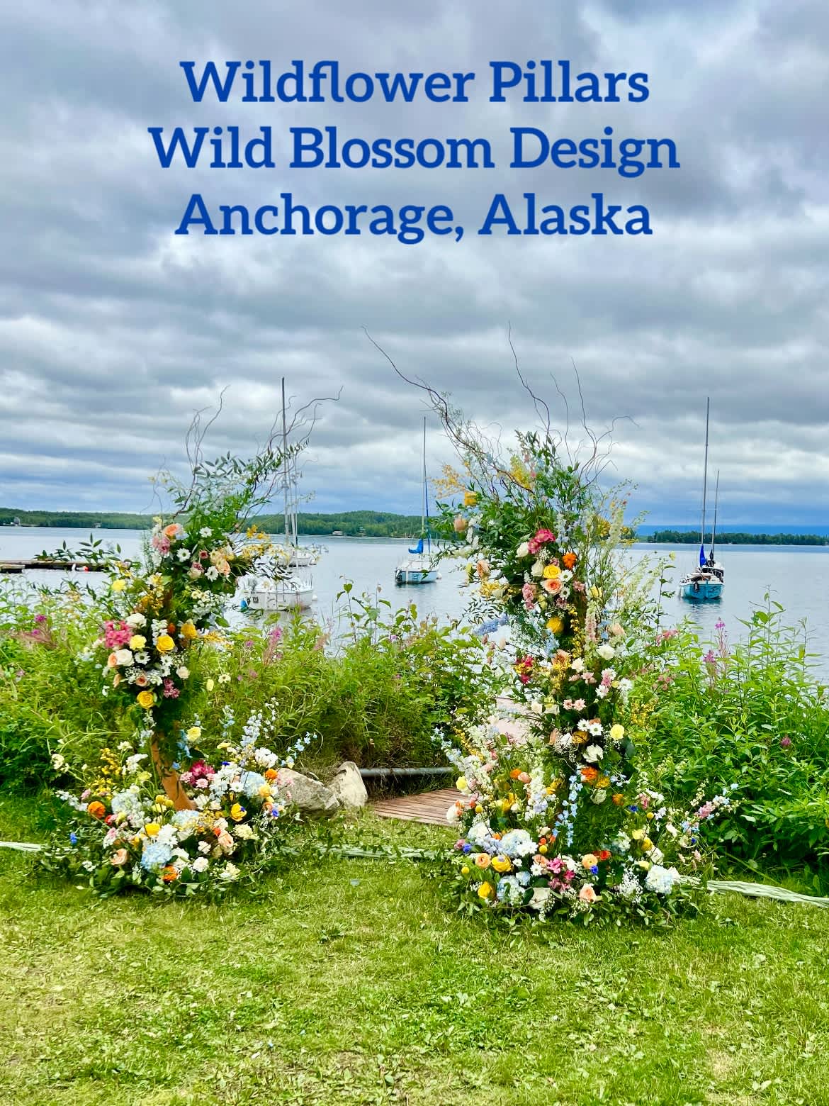 Wild Flower Pillars for Your Ceremony