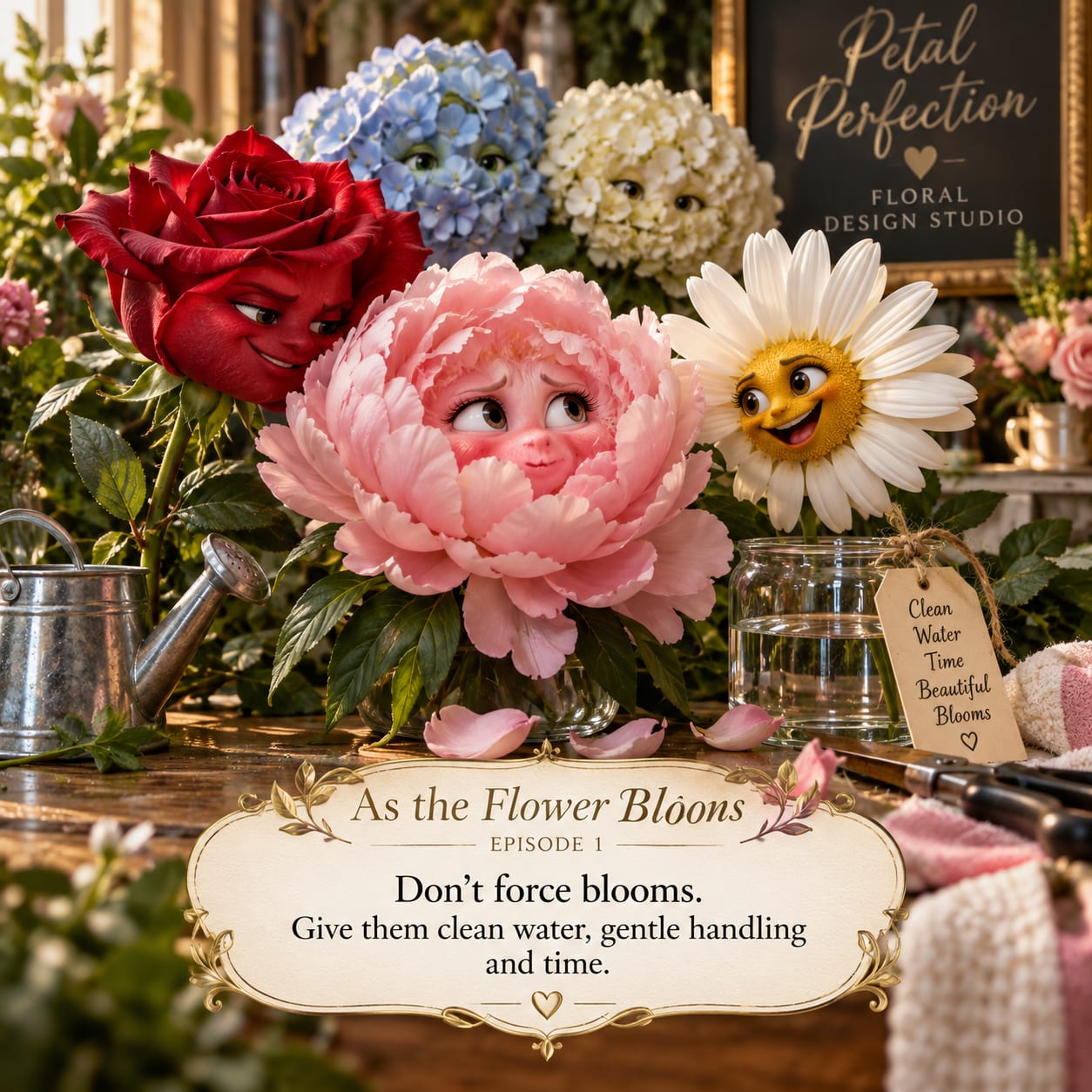 As the Flower Blooms A New Floral Soap Opera Series By Petal Perfection 