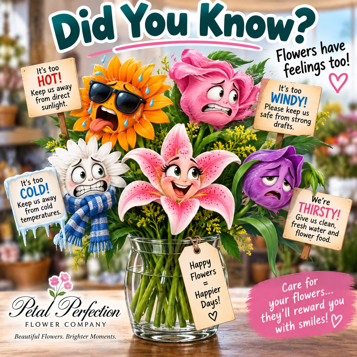 The “Did You Know?” Series: Did You Know That Where You Place Your Flowers in Your Home Can Actually Determine How Long They Will Last?