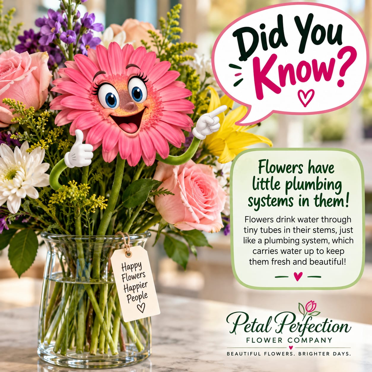 Did You Know That Flowers Drink Through Tiny Plumbing Systems Inside Their Stems?