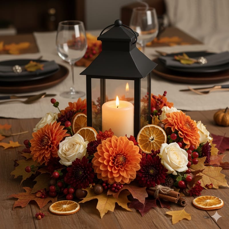 Sweater Weather and Fall Floral Arrangements