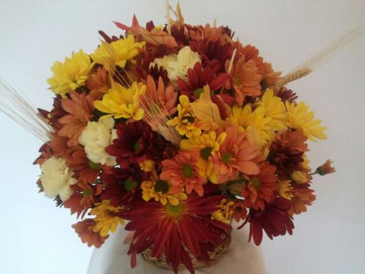 A fall colored arrangement
