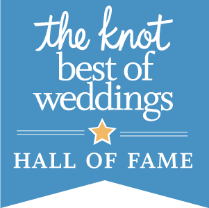 Awarded the Knot best of Weddings Hall of Fame