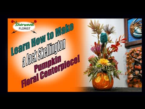 How to Make a Halloween Pumpkin Floral Centerpiece