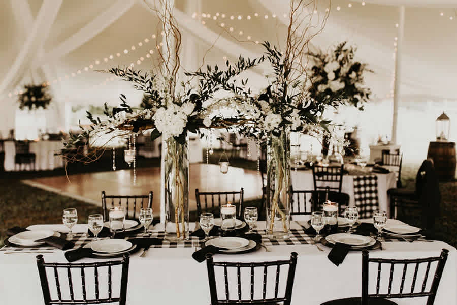 Emmett Ridge Farm Black & White Wedding