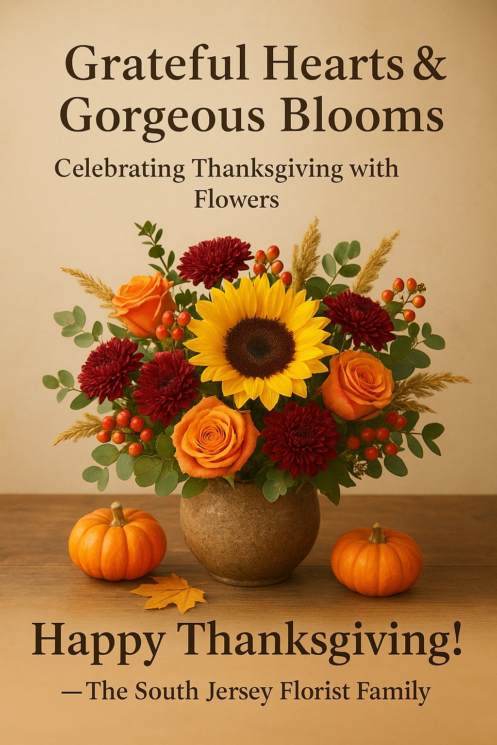 Thanksgiving: Grateful Hearts & Gorgeous Blooms