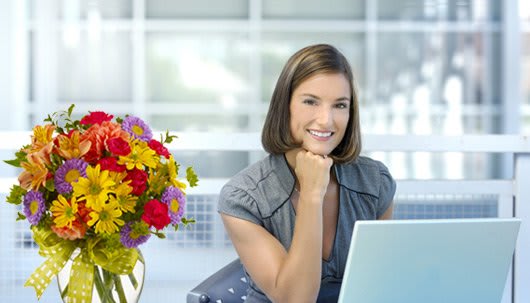 Flowers in the work place
