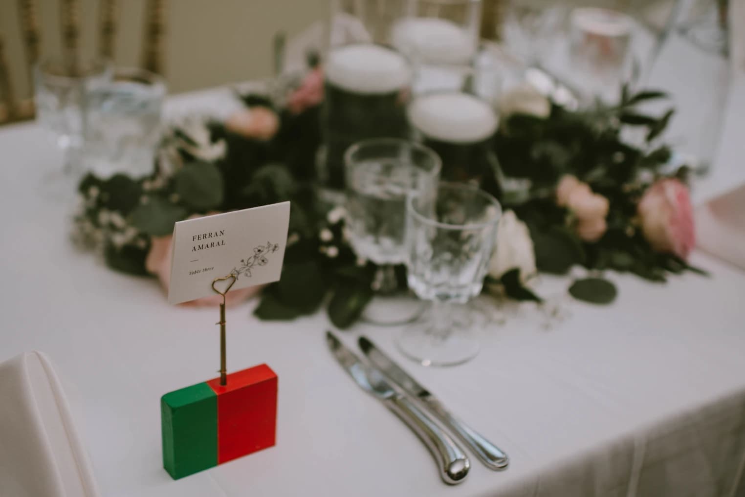 Rings next to pink florals