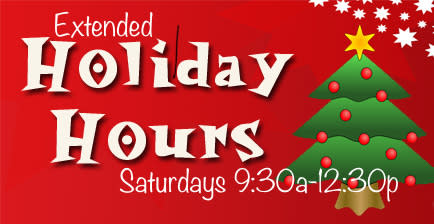 Weekend Holiday Hours