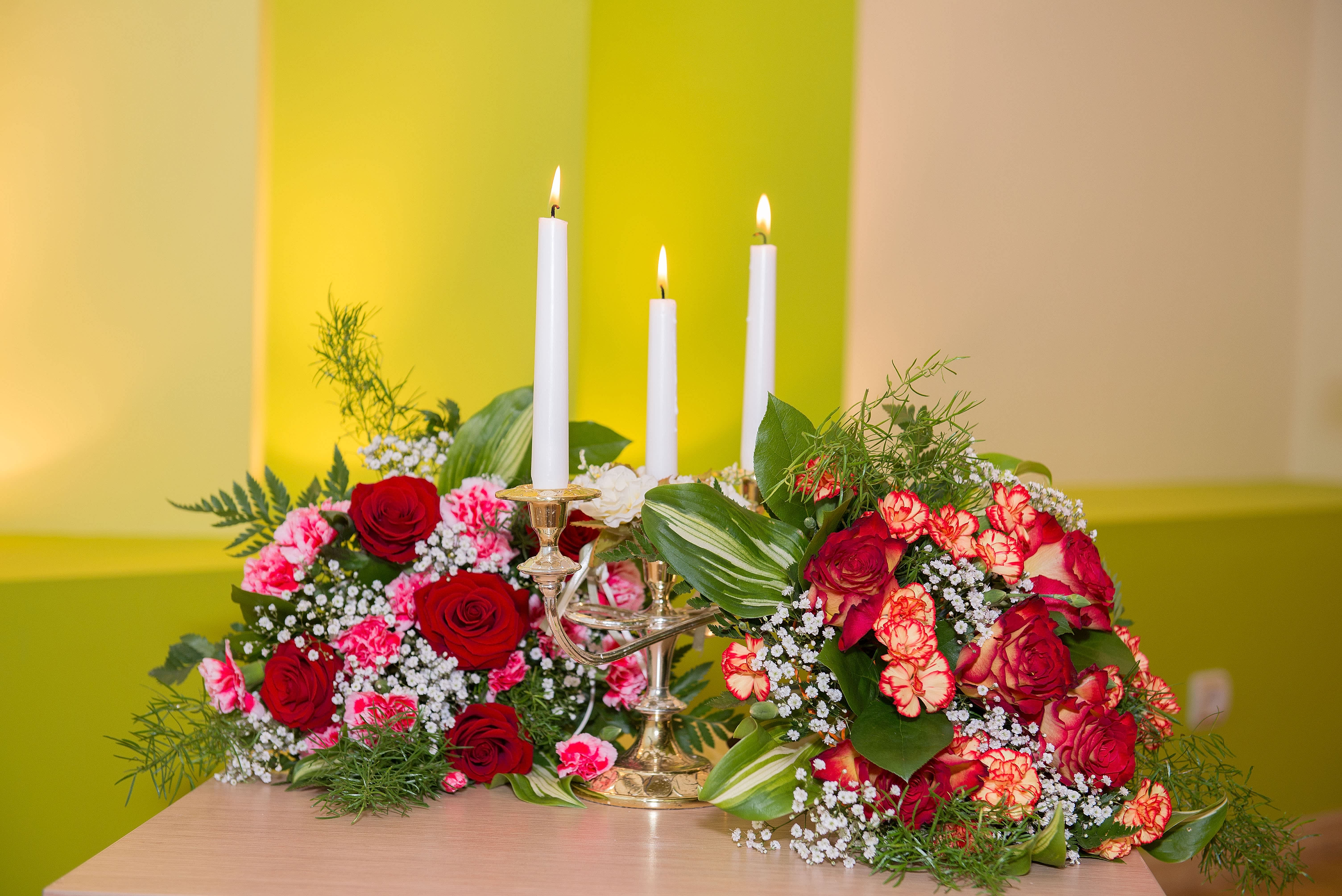 Hanukkah Traditions With Flower Arrangement